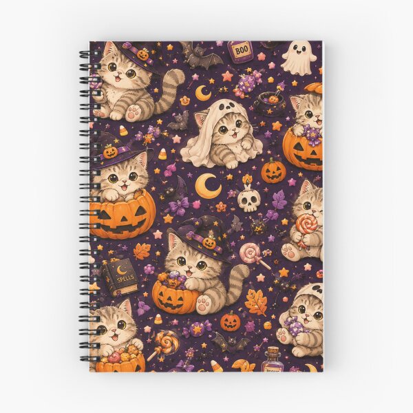 Item preview, Cute Halloween Cat Pattern designed and sold by Moochie Studios.