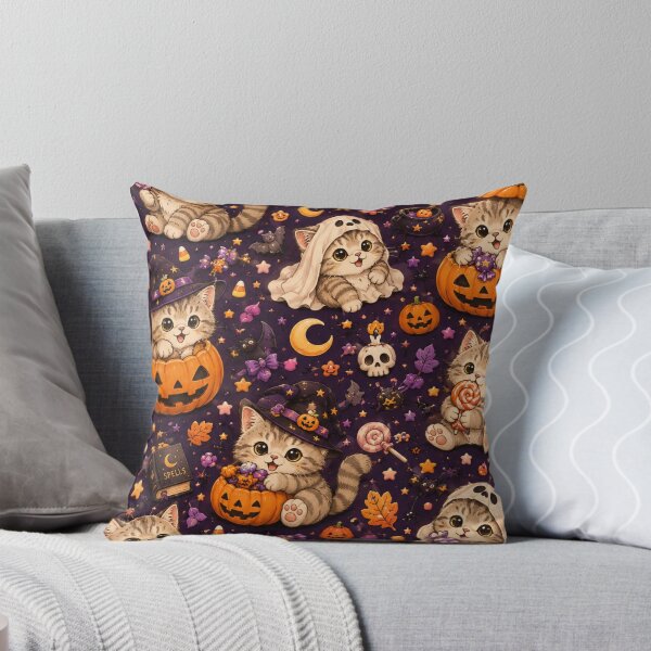 Item preview, Cute Halloween Cat Pattern designed and sold by Moochie Studios.