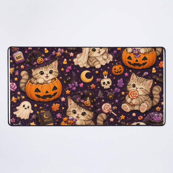 Item preview, Cute Halloween Cat Pattern designed and sold by Moochie Studios.