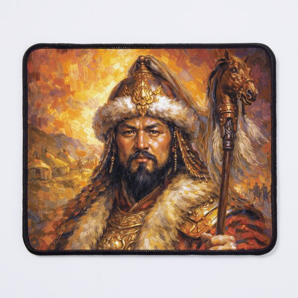 Item preview, Genghis Khan – Legendary Mongol Warrior Painting designed and sold by GalleryKauffeld.
