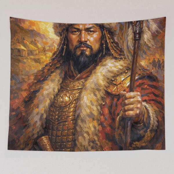 Item preview, Genghis Khan – Legendary Mongol Warrior Painting designed and sold by GalleryKauffeld.