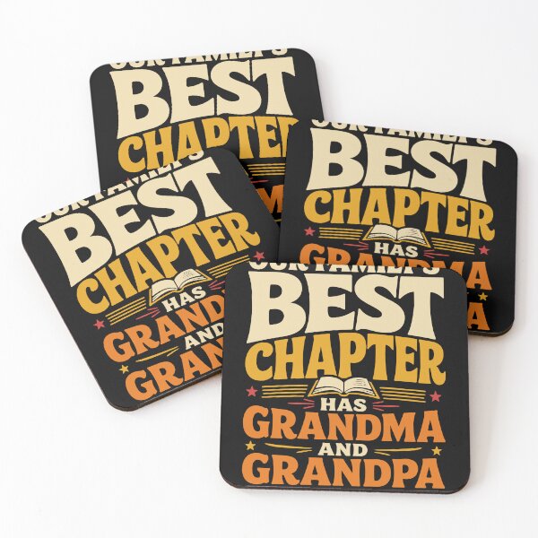 Item preview, Our Family's Best Chapter Has Grandma and Grandpa In It Retro Book Lover designed and sold by PrintivoraHub.