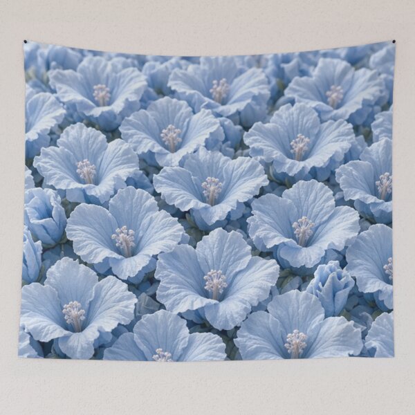 Item preview, Dense Baby Blue Floral Texture Field designed and sold by IntelliMindDesigns.