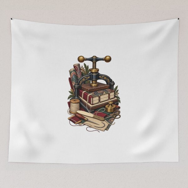 Item preview, Traditional Bookbinding Press Workshop designed and sold by UrbanCanvvas.