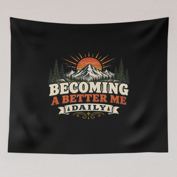 Item preview, Becoming A Better Me Daily - Vintage Mountain Motivation designed and sold by Swanny's Custom T-shirt and Gift Designs.