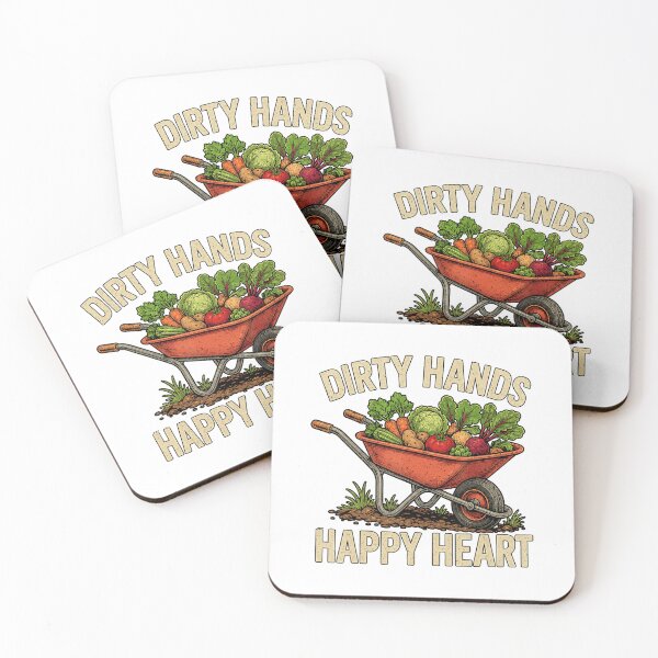 Item preview, Dirty Hands Happy Heart Vegetable Gardening Wheelbarrow designed and sold by NoeValdric.