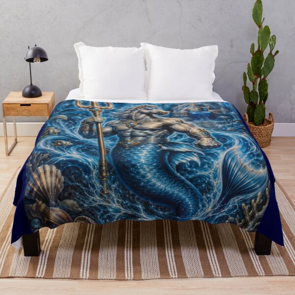 Item preview, Horse Merman – Neptune’s Ocean Guardian | 90s Airbrush Fantasy designed and sold by Kilian Luc.
