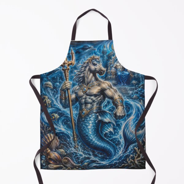 Item preview, Horse Merman – Neptune’s Ocean Guardian | 90s Airbrush Fantasy designed and sold by Kilian Luc.