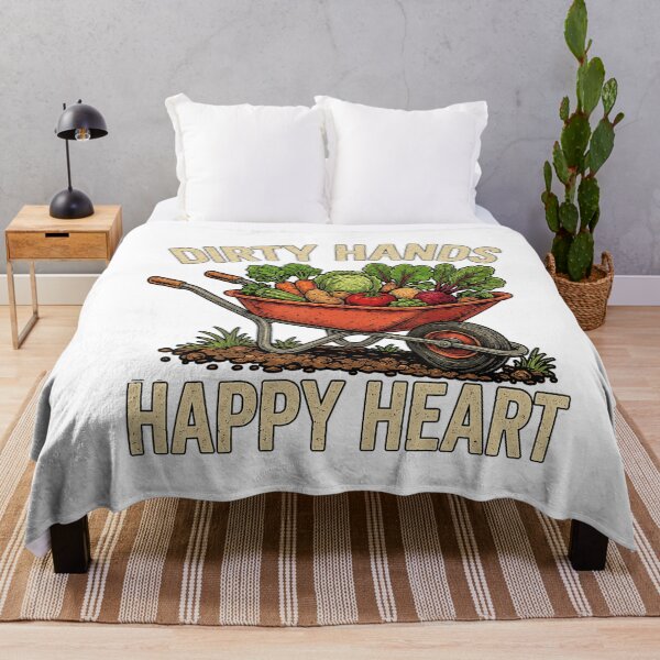 Item preview, Dirty Hands Happy Heart Vegetable Gardening Wheelbarrow designed and sold by NoeValdric.