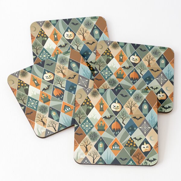 Item preview, Vintage Halloween Haunted House Diamond Pattern designed and sold by trendspatterns.