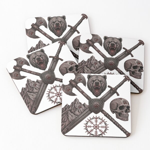 Item preview, D&D Barbarian Class: Crimson Rage Bear Totem Emblem designed and sold by Genkiess.