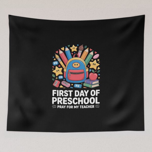 Item preview, FIRST DAY OF PRESCHOOL – PRAY FOR MY TEACHER designed and sold by jkrphoto.