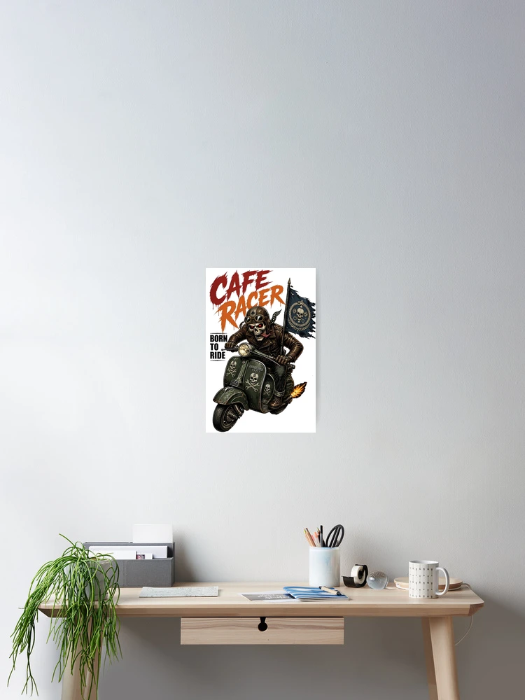 Thumbnail 2 of 3, Poster, ​Cafe Racer Born To Ride designed and sold by Sovereign Supply Co..