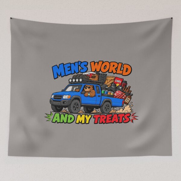 Item preview, Men’s World & My Treats – Funny Bear Truck Shirt designed and sold by Aimetoi.
