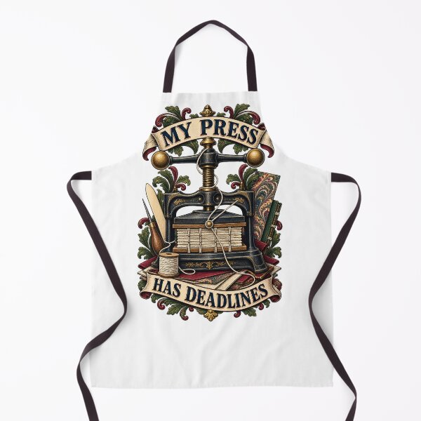 Item preview, My Press Has Deadlines Illustrated Book Arts designed and sold by UrbanCanvvas.