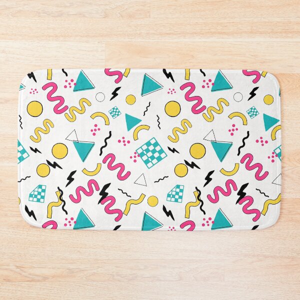 Item preview, Retro Memphis 90s Seamless Pattern – Neon Squiggles & Geometric Shapes designed and sold by brianj335.