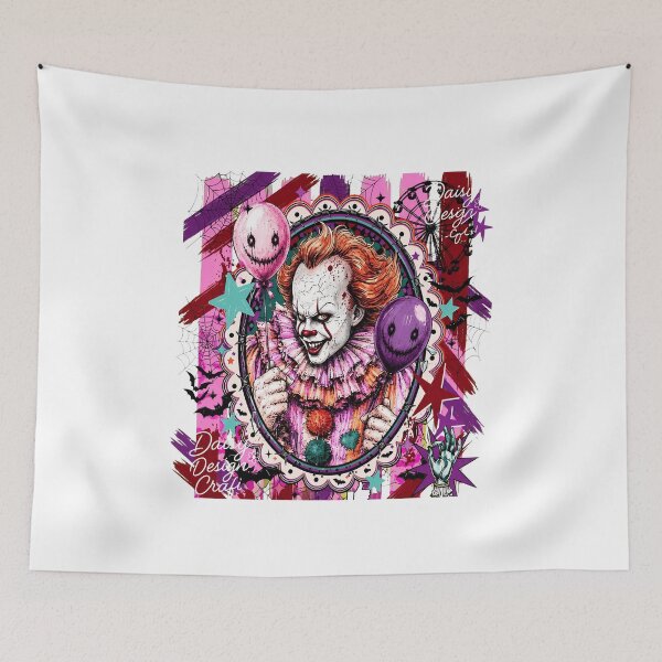 Item preview, Creepy Pink Clown Horror Carnival Art Design designed and sold by MichaelMo52883.
