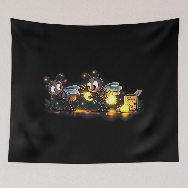 Item preview, Cute Firefly Love – Magical Night Glow & Friendship designed and sold by waikibi ⭐⭐⭐⭐⭐.
