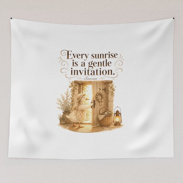 Item preview, Every Sunrise Is A Gentle Invitation Vintage Duck Cottagecore designed and sold by AQUILAKREO.