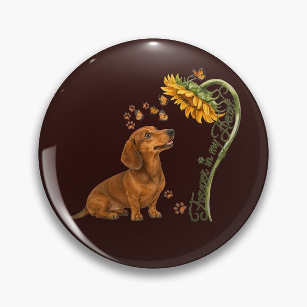 Item preview, Dachshund Sunflowers Forever In My Heart designed and sold by Cute & Sassy Custom Gifting Boutiques.