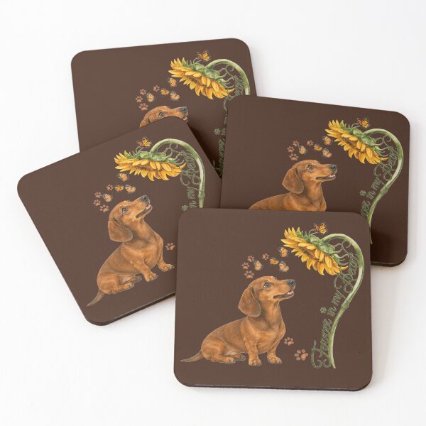Item preview, Dachshund Sunflowers Forever In My Heart designed and sold by Cute & Sassy Custom Gifting Boutiques.