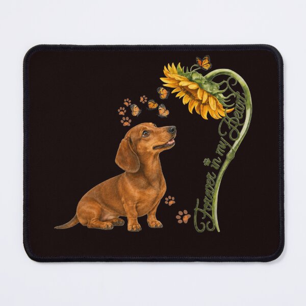 Item preview, Dachshund Sunflowers Forever In My Heart designed and sold by Cute & Sassy Custom Gifting Boutiques.