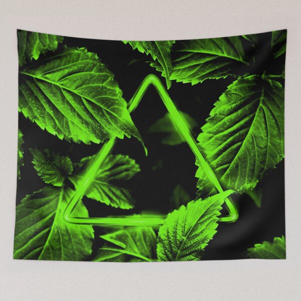 Item preview, Neon Green Triangle in Vivid Leaves designed and sold by Exodoi.