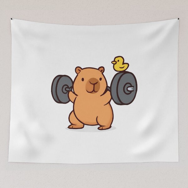 Item preview, Maximum Lifts Capybara Bench Press – Cute Animal Gym Motivation Shirt designed and sold by Mouad-Doadi.
