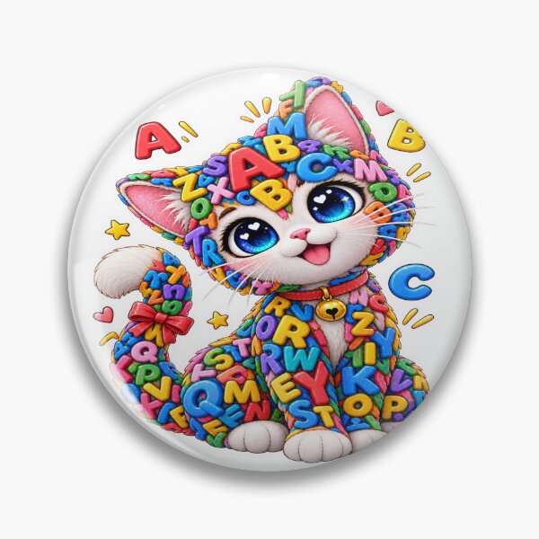 Item preview, Cute Alphabet Cat Colorful ABC Kawaii Sticker designed and sold by Genzfirevibes.