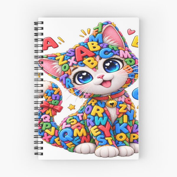 Item preview, Cute Alphabet Cat Colorful ABC Kawaii Sticker designed and sold by Genzfirevibes.