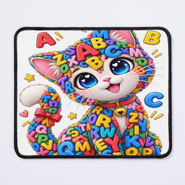Item preview, Cute Alphabet Cat Colorful ABC Kawaii Sticker designed and sold by Genzfirevibes.