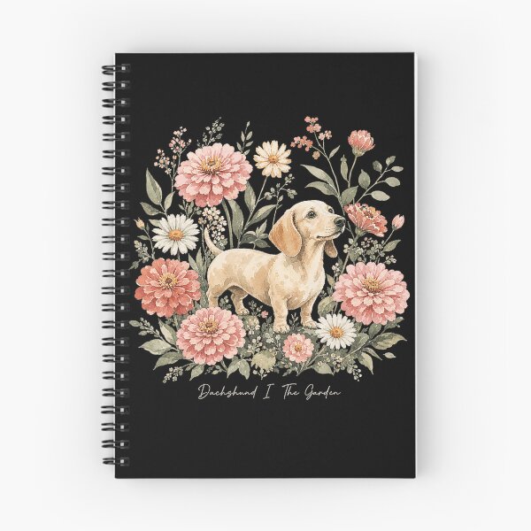 Item preview, Dachshund in the Garden Floral Watercolor Dog Art designed and sold by TadeoNivar.