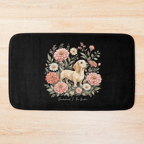 Item preview, Dachshund in the Garden Floral Watercolor Dog Art designed and sold by TadeoNivar.