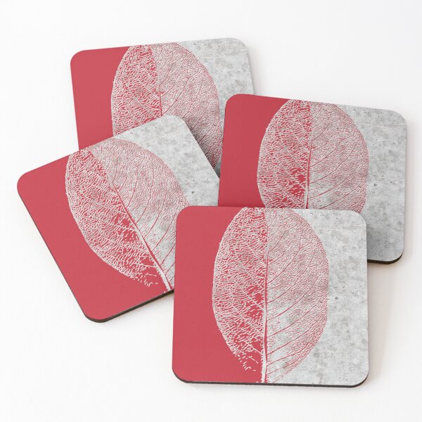 Item preview, Natural Outlines - Leaf Red & Concrete #635 designed and sold by Natural Collective.