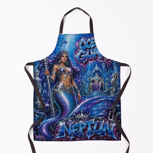 Item preview, Mermaid – Neptune’s Ocean Guardian | 90s Airbrush Fantasy designed and sold by Kilian Luc.