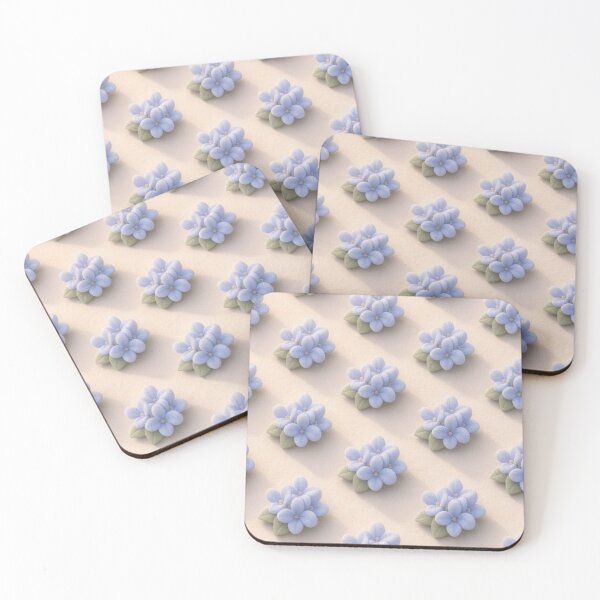 Item preview, Baby Blue Mini Flower Grid Pattern designed and sold by IntelliMindDesigns.