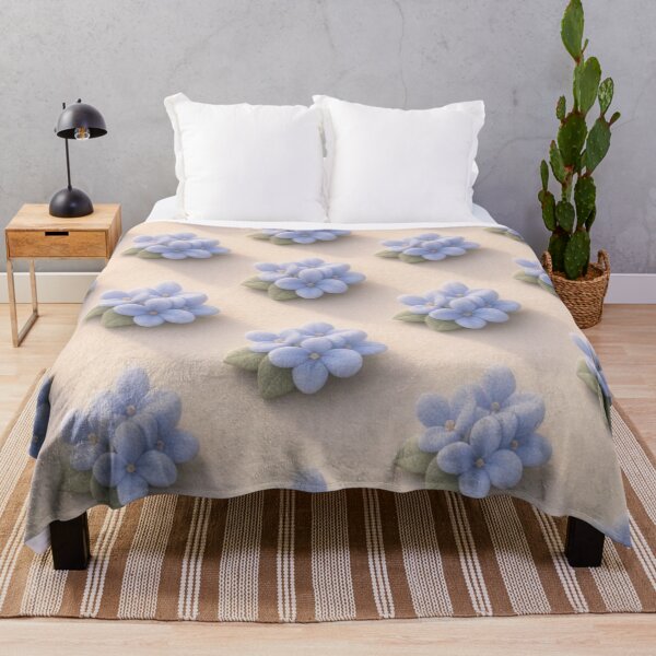 Item preview, Baby Blue Mini Flower Grid Pattern designed and sold by IntelliMindDesigns.
