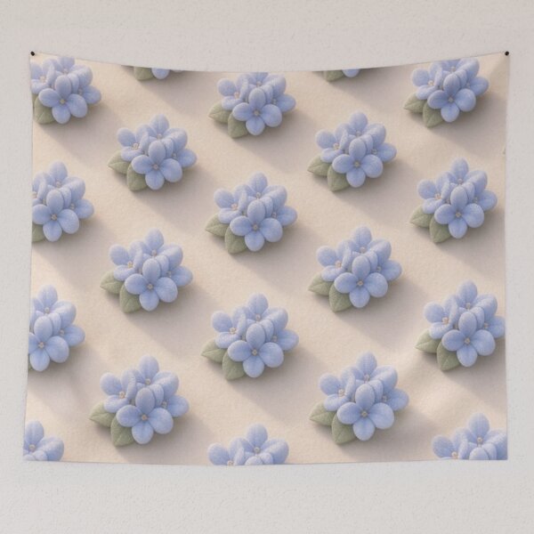 Item preview, Baby Blue Mini Flower Grid Pattern designed and sold by IntelliMindDesigns.