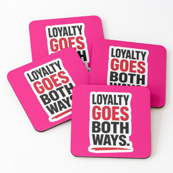 Item preview, Loyalty Goes Both Ways Bold Red and Black Typography Sticker designed and sold by Scro-Ciob-Shop.