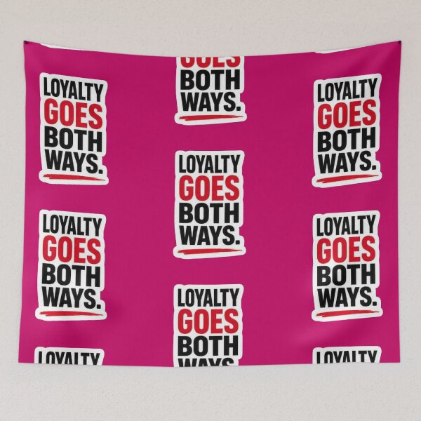 Item preview, Loyalty Goes Both Ways Bold Red and Black Typography Sticker designed and sold by Scro-Ciob-Shop.