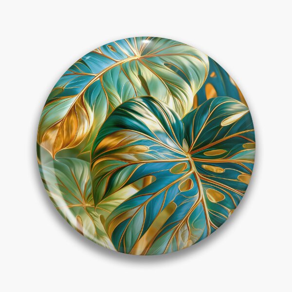 Item preview, Monstera Leaves in Blue and Green designed and sold by MargaretWiktor.