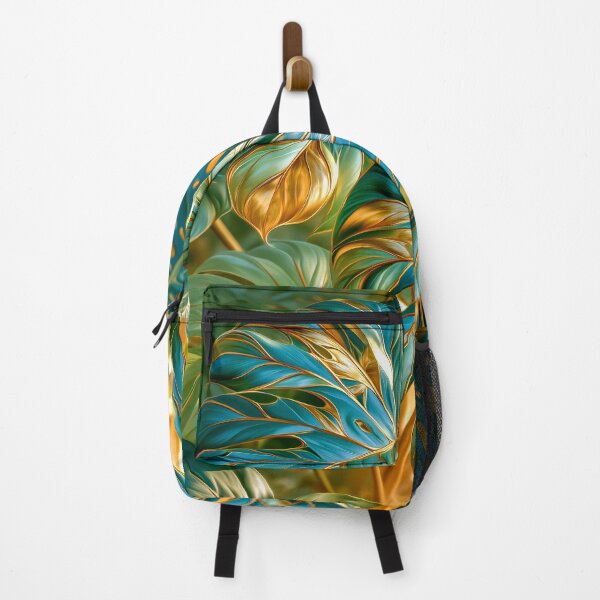 Item preview, Monstera Leaves in Blue and Green designed and sold by MargaretWiktor.