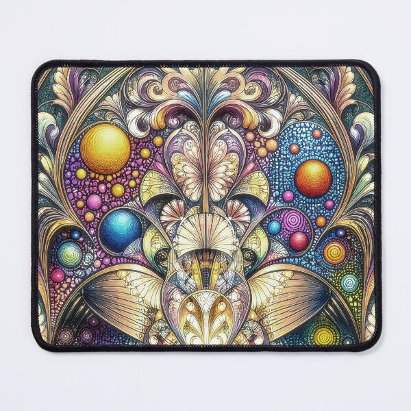 Item preview, Celestial Symphony Art Nouveau Stained Glass Mandala designed and sold by Frackxion.