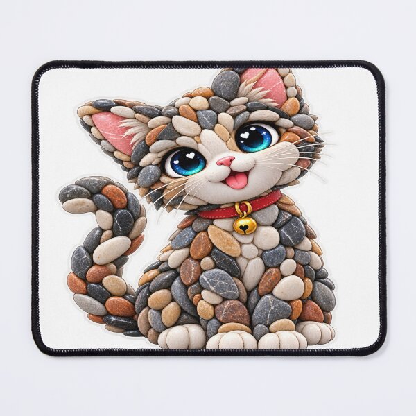 Item preview, Cute Stone Pebble Cat Nature Kawaii Sticker designed and sold by Genzfirevibes.