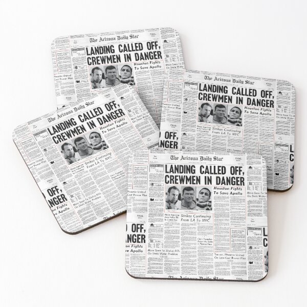 Item preview, Apollo 13 Emergency — Historic Newspaper Front Page, 1970 designed and sold by Abeshinobi.