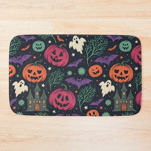 Item preview, Cute Spooky Halloween Pumpkin & Ghosts Retro Pattern designed and sold by trendspatterns.