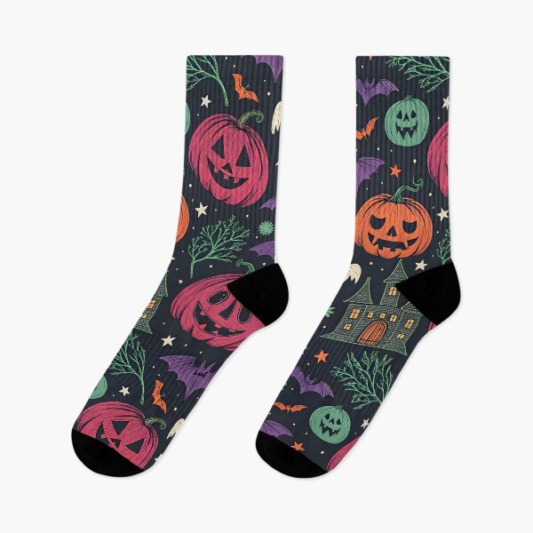 Item preview, Cute Spooky Halloween Pumpkin & Ghosts Retro Pattern designed and sold by trendspatterns.