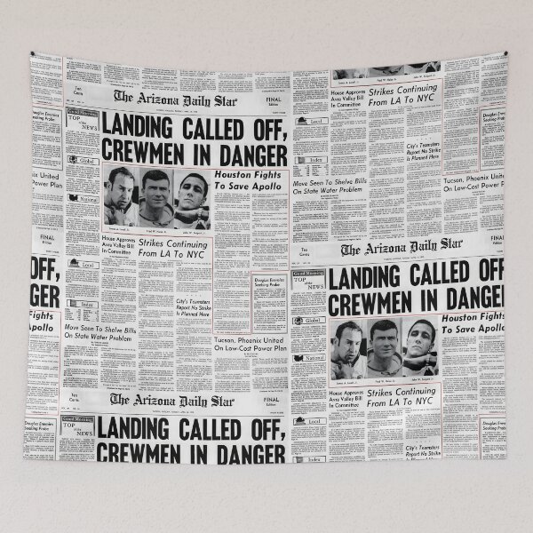 Item preview, Apollo 13 Emergency — Historic Newspaper Front Page, 1970 designed and sold by Abeshinobi.