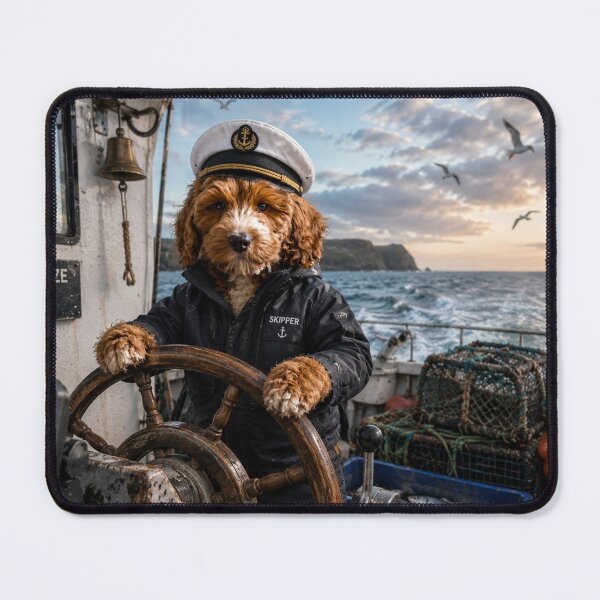 Item preview, Cockapoo Fisherman Skipper at the Helm designed and sold by Paul Thompson Photography.