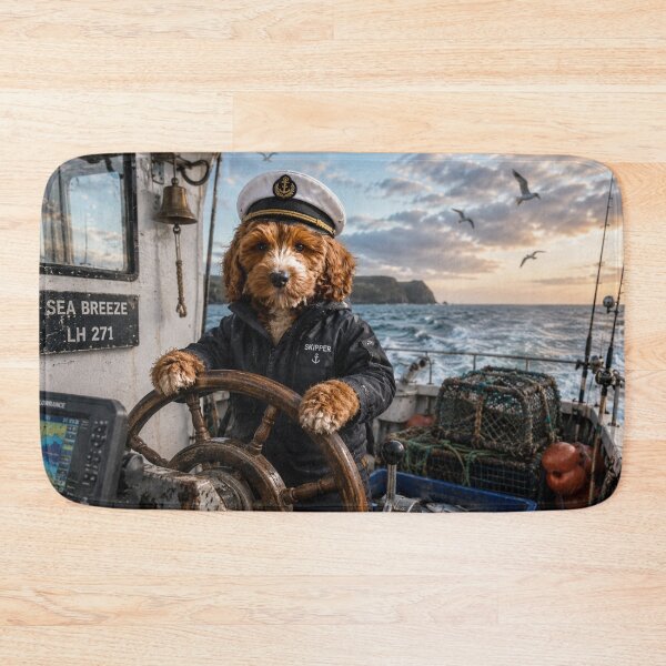 Item preview, Cockapoo Fisherman Skipper at the Helm designed and sold by Paul Thompson Photography.